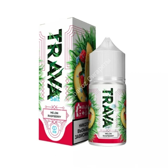 Жидкость для вейпа TRAVA SALT Малина-дыня-лед 30 мл оптом 