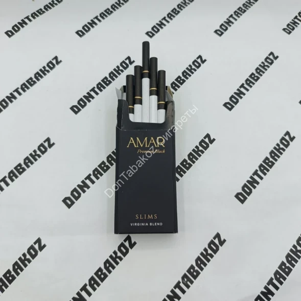 Сигареты AMAR Premium Black Slims оптом 