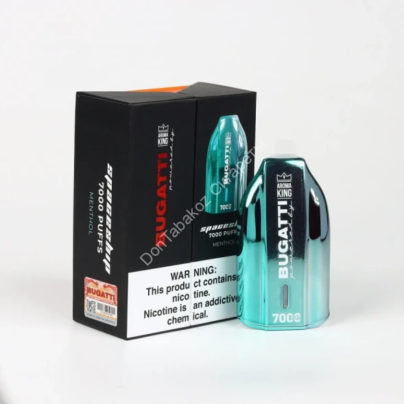 Электронные сигареты Bugatti Aroma King menthol 7000 затяжек с подзарядкой Type-C оптом        