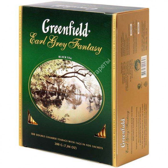 Черный чай Greenfield Earl Gery Fantasy 100 пак оптом 