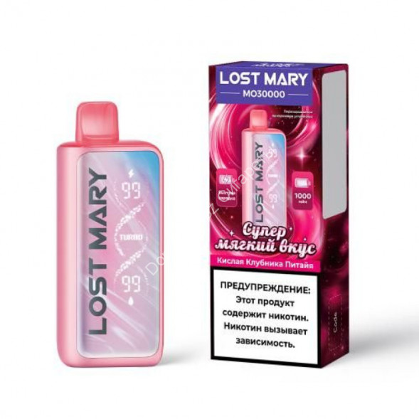 Электронная сигарета  Lost mary  MO 30000 Г Кислая Клубника Питайя 20мг (2%) оптом   