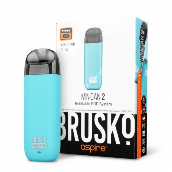 Под система Brusko Minican 2 400 mAh бирюзовый оптом 