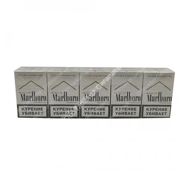 Сигареты Мальборо (Marlboro) Gold квадратная пачка (Россия) оптом 